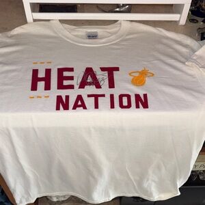 Retired HEAT #33 tee HEAT NATION Text and Yellow Logo